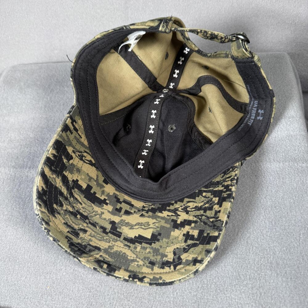 Under Armour Hat Cap Strap Back Mens One Size Green Camo‎ UA Freedom Embroidered - Picture 11 of 13